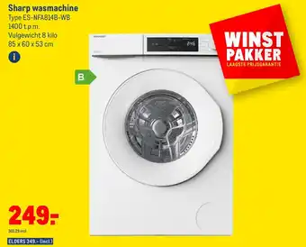 Makro Sharp wasmachine aanbieding