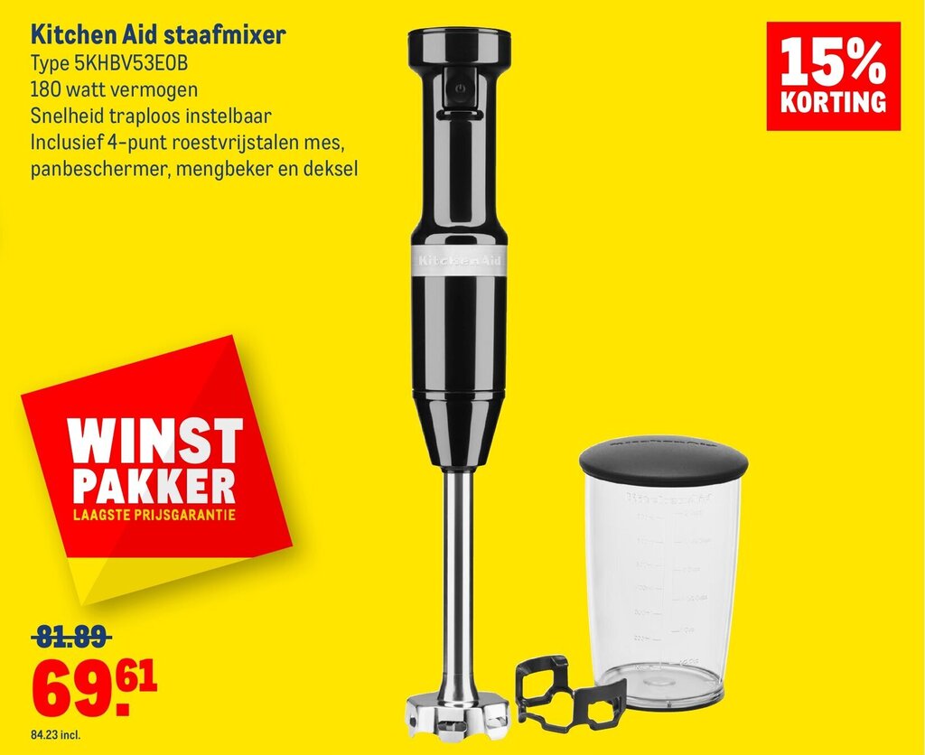 Kitchen Aid staafmixer aanbieding bij Makro