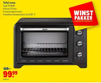 Makro Tefal oven aanbieding