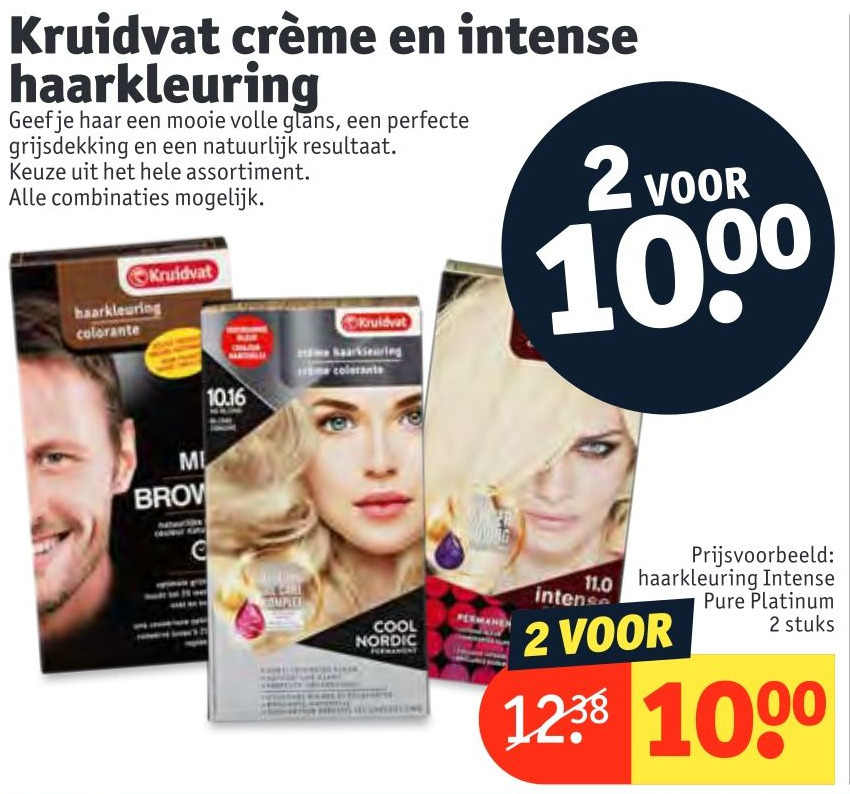 Kruidvat crème en intense haarkleuring aanbieding bij Kruidvat