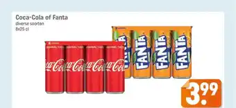 Lekker Makkelijk Coca-Cola Of Fanta 8x25 cl aanbieding