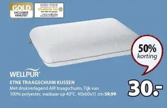 Jysk Etne traagschuim kussen aanbieding