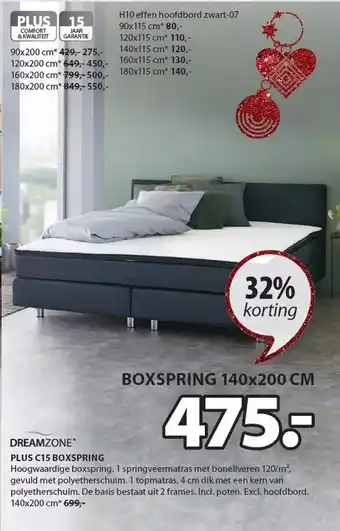 Jysk Plus c15 boxspring aanbieding