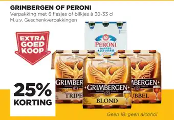 Jumbo Grimbergen of peroni aanbieding