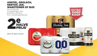 Jumbo Amstel, Grolsch, Hertog Jan, Warsteiner of Bud aanbieding