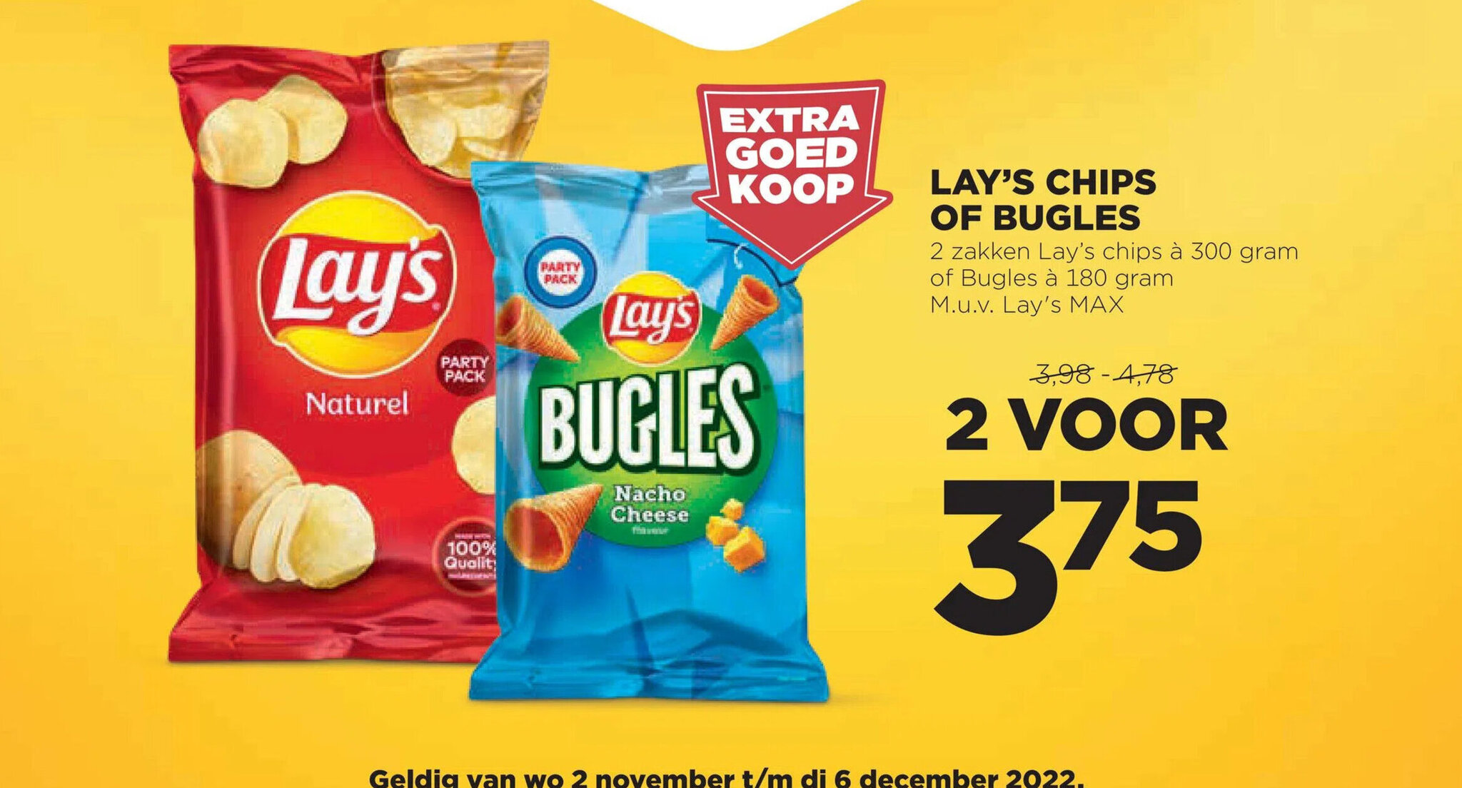 Lay's Chips of Bugles aanbieding bij Jumbo