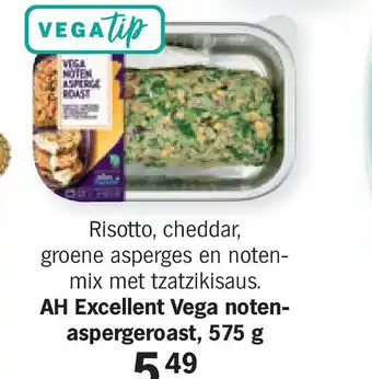 Albert Heijn AH Excellent Vega noten- aspergeroast, 575 g aanbieding