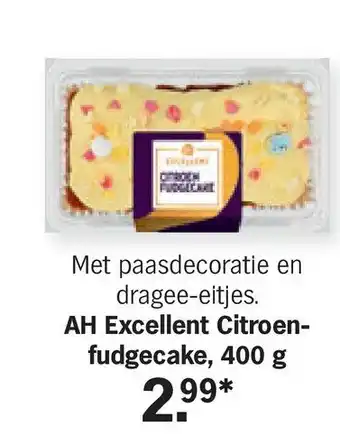 Albert Heijn AH Excellent Citroen- fudgecake, 400 g aanbieding