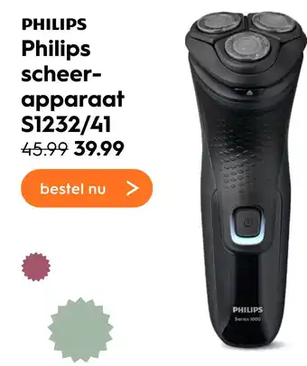 Blokker Philips scheer- apparaat S1232/41 aanbieding