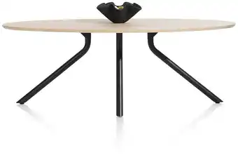 Xooon Arvada, tafel 220 x 110 cm. - ellips - centrale poot lang - natural aanbieding