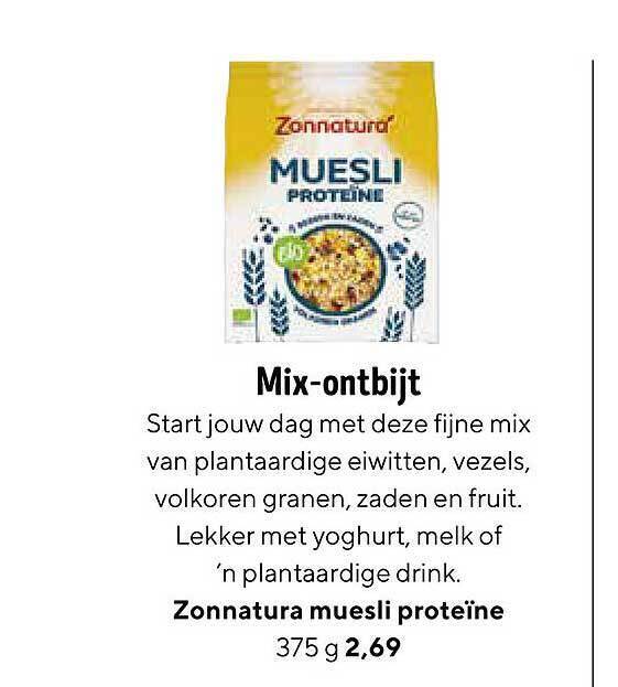 Zonnatura muesli proteïne aanbieding bij Jumbo