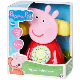 Action Peppa pig telefoon met geluid aanbieding