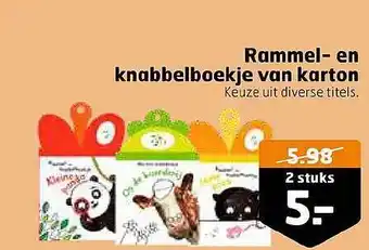 Trekpleister Rammel- en knabbelboekje van karton aanbieding