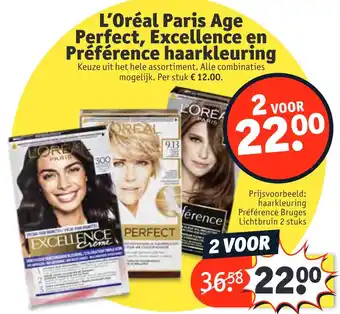 Kruidvat L'Oréal Paris Age Perfect, Excellence en Préférence haarkleuring aanbieding