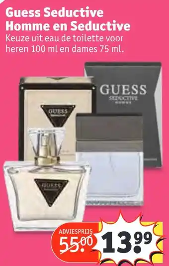 Kruidvat Guess Seductive Homme en Seductive aanbieding