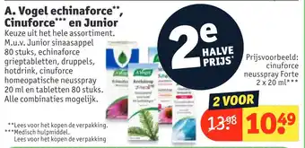 Kruidvat A. Vogel echinaforce“, Cinuforce en Junior aanbieding