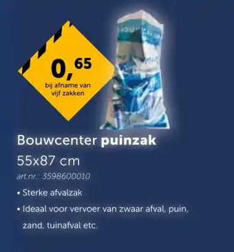 Bouwcenter Bouwcenter puinzak  55x87 cm aanbieding