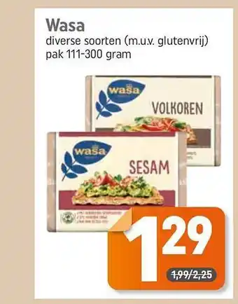 Dagwinkel Wasa aanbieding