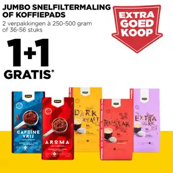 Jumbo Jumbo Snelfiltermaling of koffiepads 2*250-500g/36-56st aanbieding