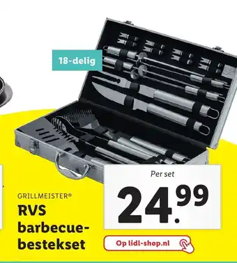 Lidl Grillmeister RVS Barbecuebestek aanbieding