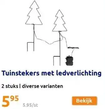 Action Tuinstekers met ledverlichting aanbieding