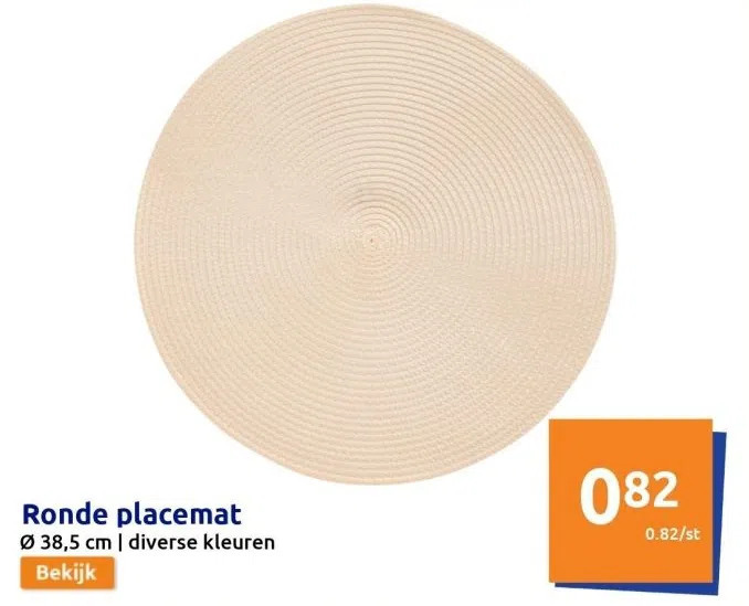Ronde placemat aanbieding bij Action
