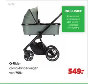 Baby-Dump Qute Q-Rider Combi-Kinderwagen aanbieding