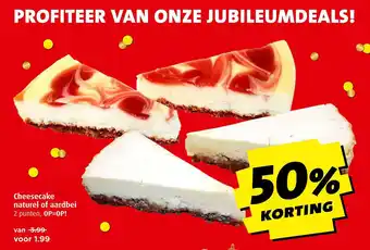 Boni Cheesecake naturel of aardbei aanbieding