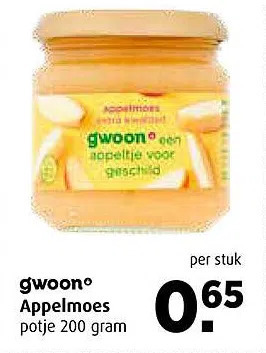 Boni Gwoon appelmoes aanbieding