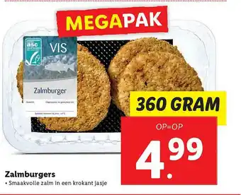 Lidl Vis Zalmburgers aanbieding