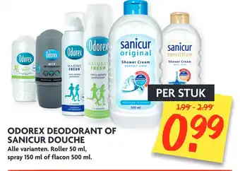 Dekamarkt Odorex Deodorant Of Sanicur Douche aanbieding