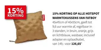 Nijhof Op alle hotspot warmtekussens van fatboy aanbieding