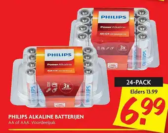 Dekamarkt Philips Alkaline Batterijen AA Of AAA aanbieding