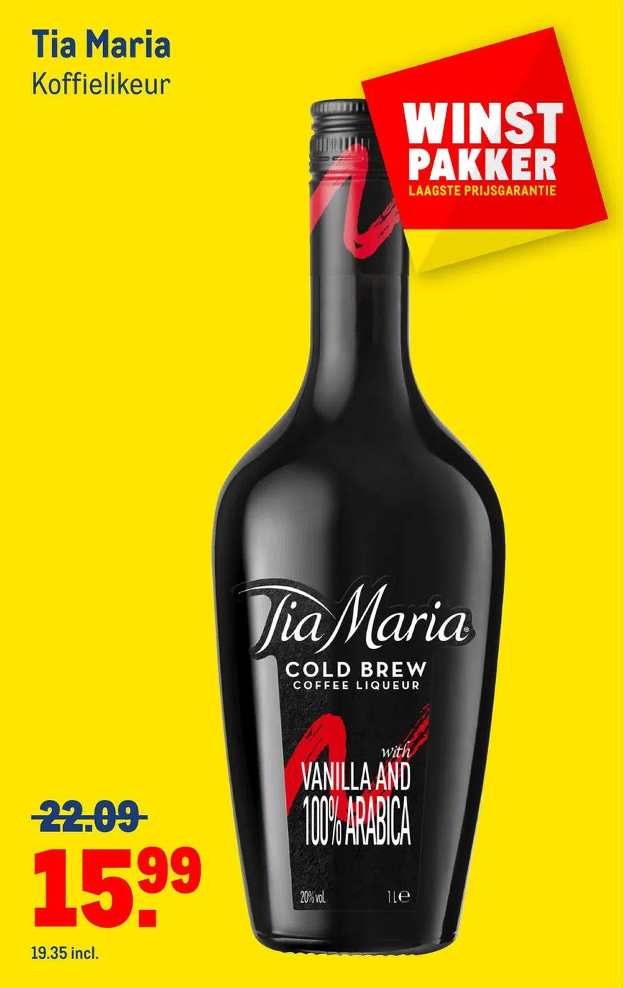Tia maria koffielikeur aanbieding bij Makro