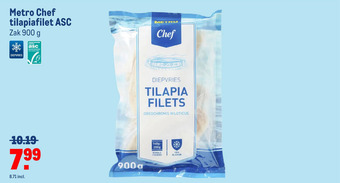 Makro Metro chef tilapiafilet asc aanbieding