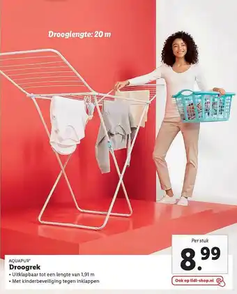 Lidl Aquapur Droogrek aanbieding