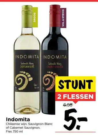 Vomar Voordeelmarkt Indomita Sauvignon Blanc Of Cabernet Sauvignon Chileense Wijn aanbieding