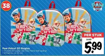 Vomar Voordeelmarkt Paw patrol 3d rugtas aanbieding