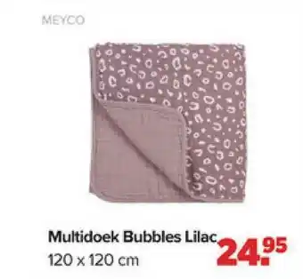 Baby-Dump Meyco Multidoek Bubbles Lilax 120 X 120 Cm aanbieding