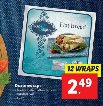 Lidl 100 Delights Durumwraps aanbieding