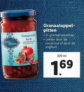 Lidl 100 Delights Granaatappelpitten aanbieding