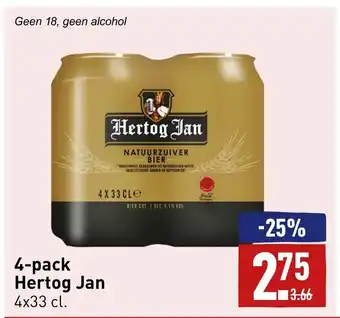 ALDI 4-pack hertog jan 4x33cl aanbieding