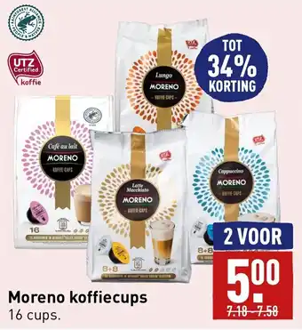 ALDI Moreno koffiecups 16 cups aanbieding