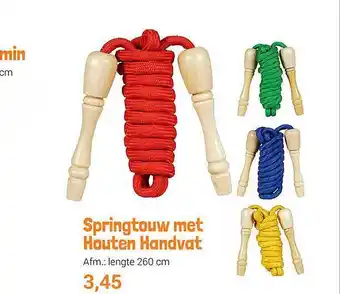 Lobbes Springtouw Met Houten Handvat aanbieding