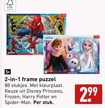 ALDI 2-in-1 Frame puzzel aanbieding