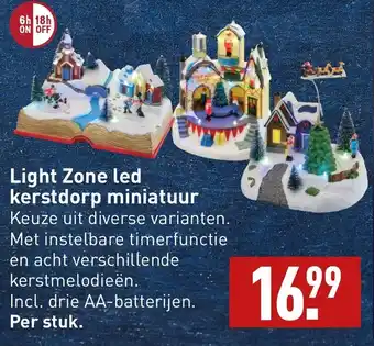 ALDI Light zone led kerstdorp miniatuur aanbieding