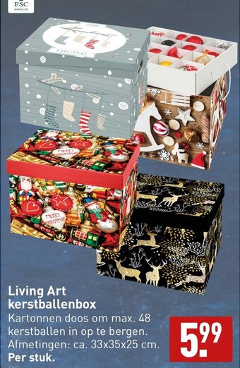 ALDI Living art kerstballenbox aanbieding