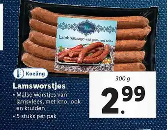 Lidl 100 Delights Lamsworstjes aanbieding