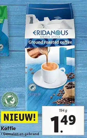 Lidl Eridanous Koffie aanbieding