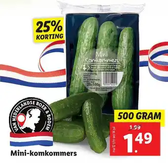 Lidl Mini-Komkommers 25% Korting aanbieding